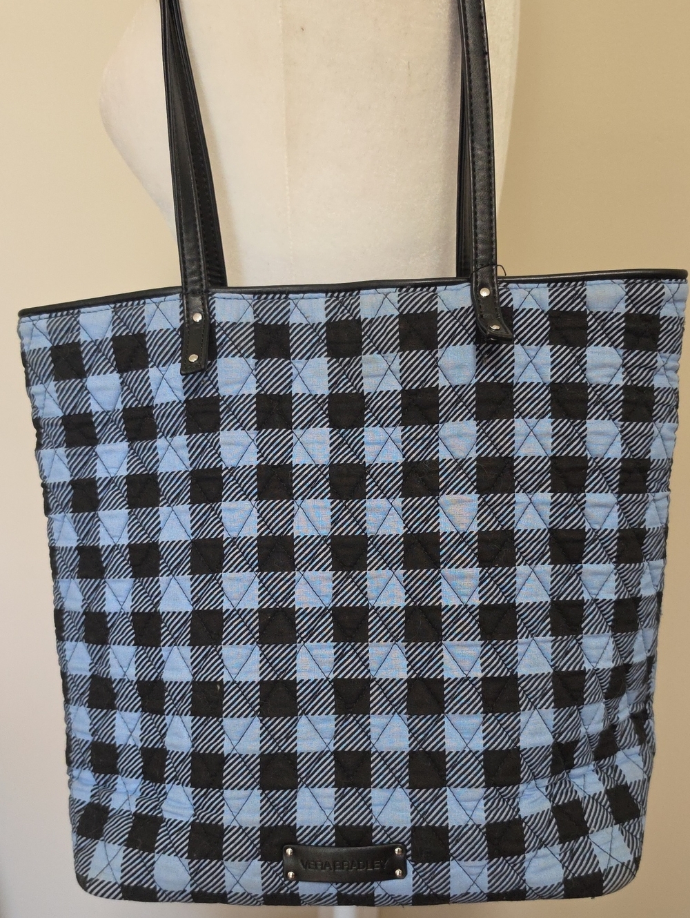 Vera Bradley Day Tote Bag in Alpine Check - Retired Plaid Quilted Purse